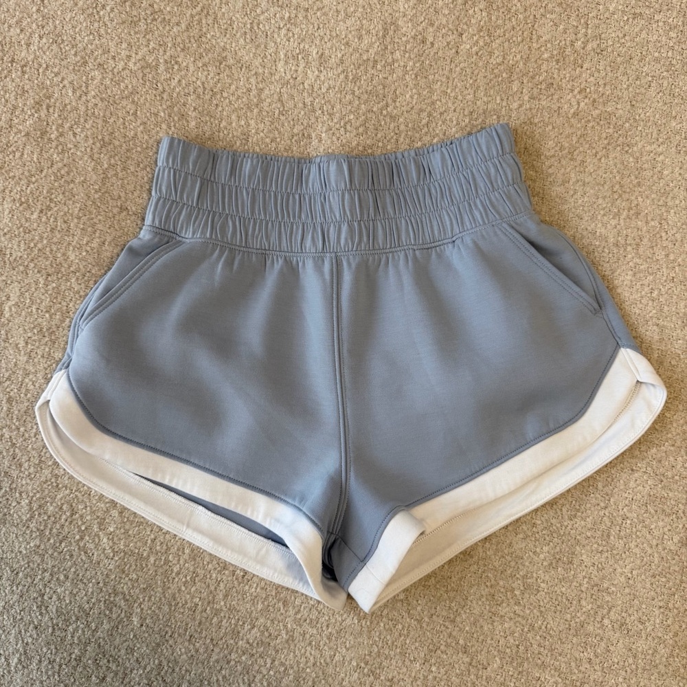 Abercrombie & Fitch YPB Neoknit unlined shorts in light blue
